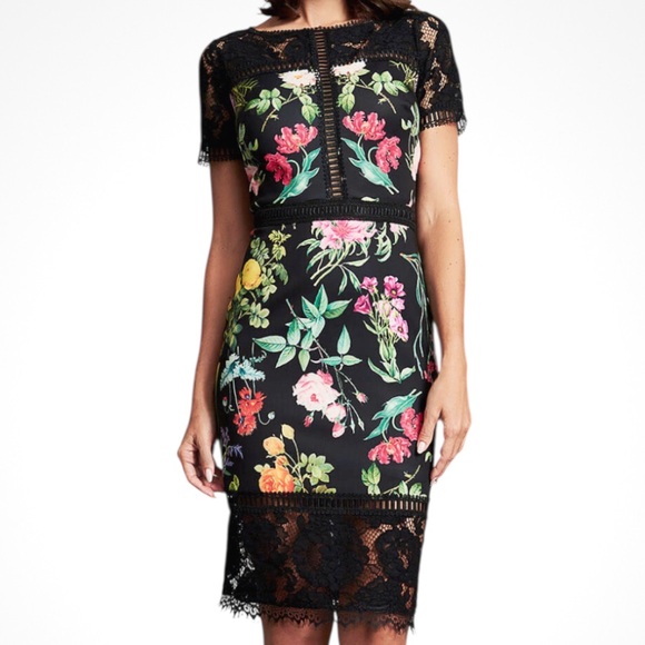 Tadashi Shoji Dresses & Skirts - EUC Tadashi Shoji Leono Floral Print Dress Size 16